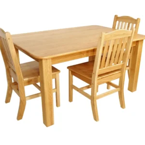 Lumberjack oak dining table (view 2) — Bradley Brand Furniture