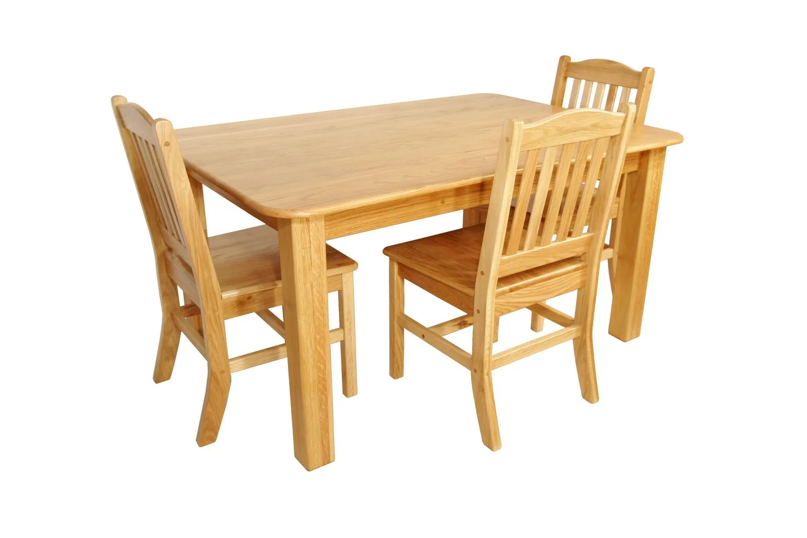 Lumberjack oak dining table (view 2) — Bradley Brand Furniture