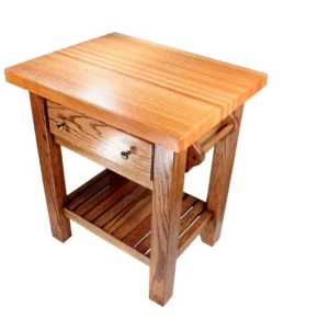 Saline Creek kitchen island in solid oak — Bradley Brand Furniture