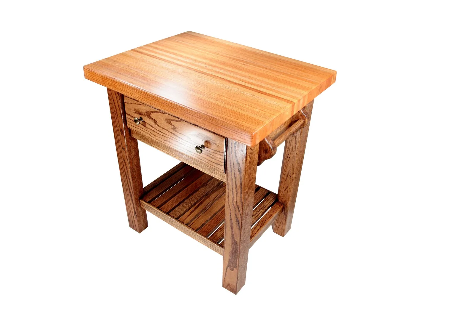 Saline Creek kitchen island in solid oak — Bradley Brand Furniture