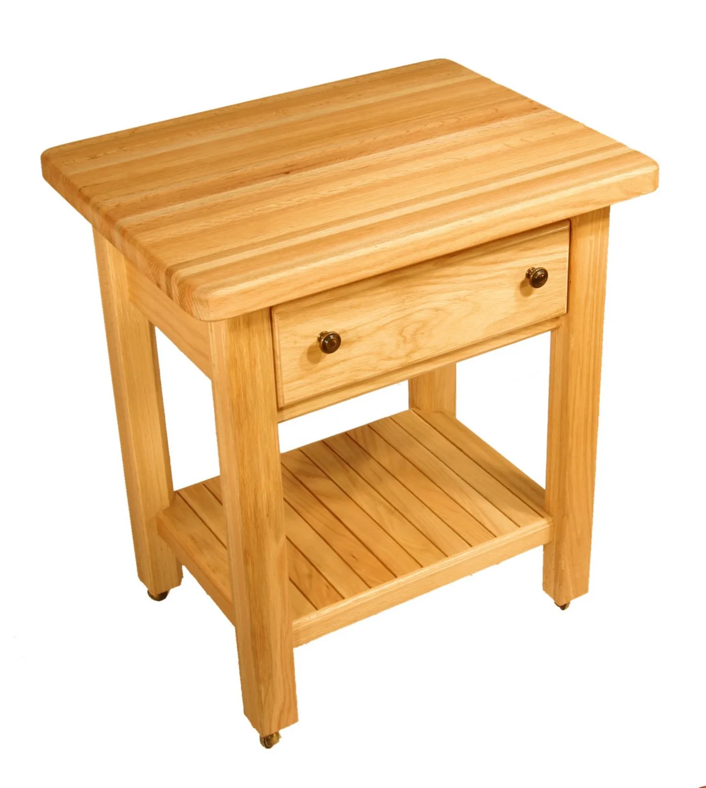 Saline Creek kitchen island in solid oak (view 3) — Bradley Brand Furniture